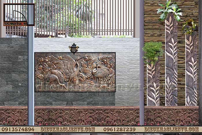 Phù điêu sân vườn trang trí nghệ thuật